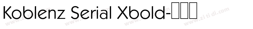 Koblenz Serial Xbold字体转换